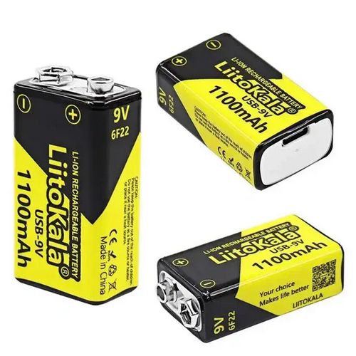 Акумулятор Крона, LiitoKala USB-9V, 1100mAh