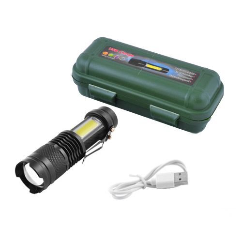 Ліхтар Police 525/8468-XPE+COB, Li-Ion акум., zoom, microUSB