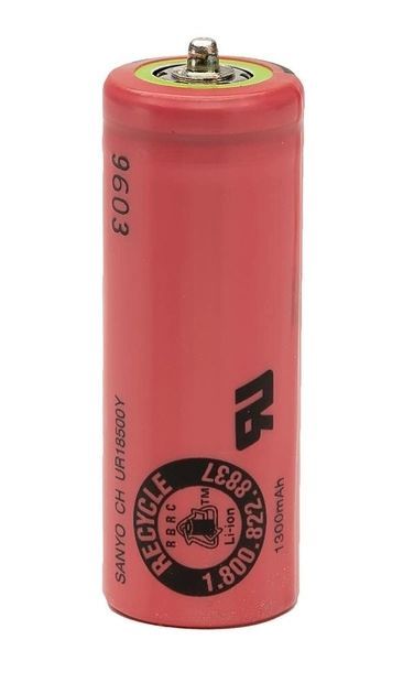 Акумулятор 18500 Li-Ion Sanyo UR18500Y 2pins для бритв Braun, 1300mAh