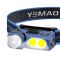 Налобный фонарь YEMAO YM-T615, 500LM, аккумулятор 700 mAh, с красным светом