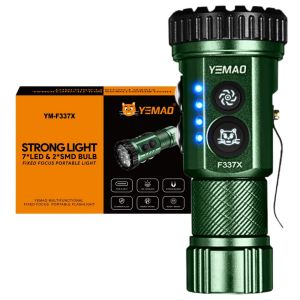 Ліхтар універсальний YEMAO YM-F337 3500LM 3500LM, акумулятори 18650 + 18350 (3200 + 1500 mAh), ультрафіолетовий