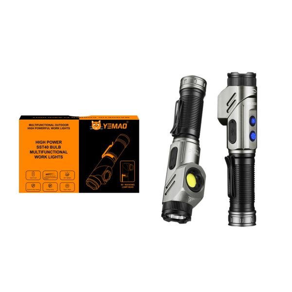 Ліхтар YEMAO YM-F303X, 1600LM, 2x21700 (2x5000 mAh), поворотна голова
