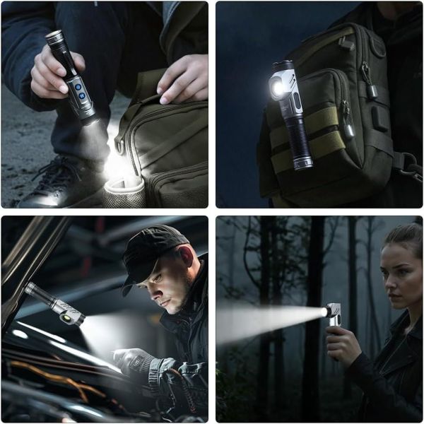 Ліхтар YEMAO YM-F303X, 1600LM, 2x21700 (2x5000 mAh), поворотна голова