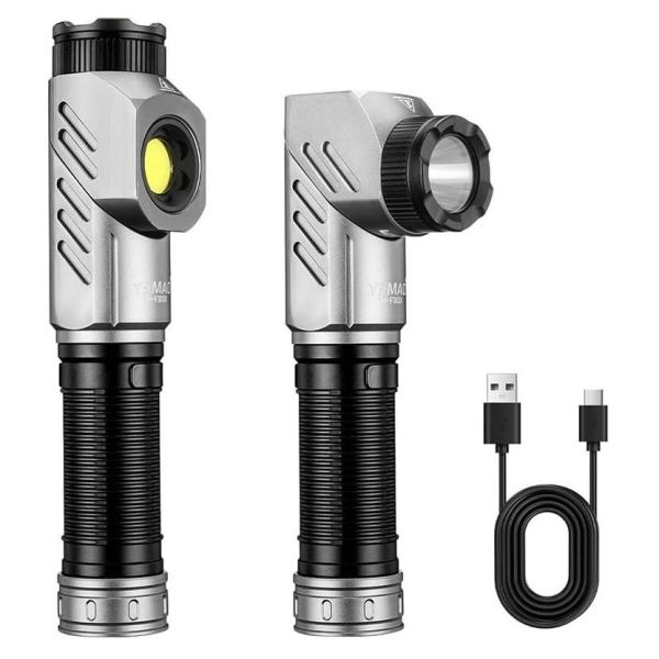 Ліхтар YEMAO YM-F303X, 1600LM, 2x21700 (2x5000 mAh), поворотна голова