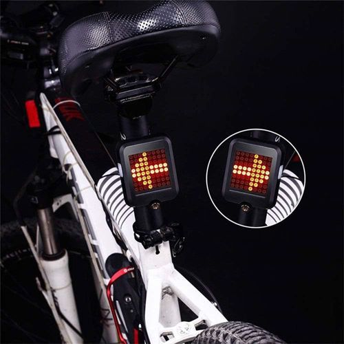 Велоліхтар AQY-0100 з автоматичним зазначенням поворотів (red+yellow)