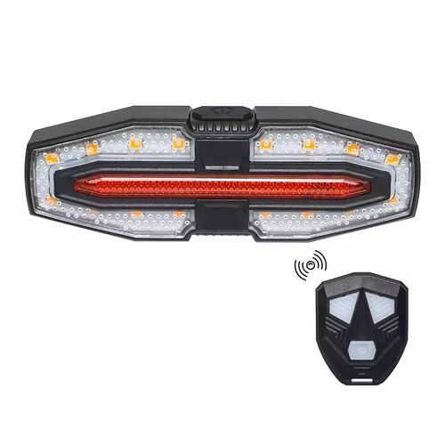 Велоліхтар LY-5510 із зазначенням поворотів (red+yellow)
