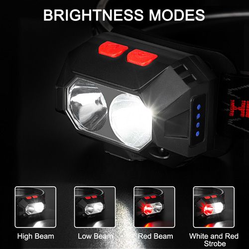 Ліхтар налобний PLD-SL02-XPG(white+red)
