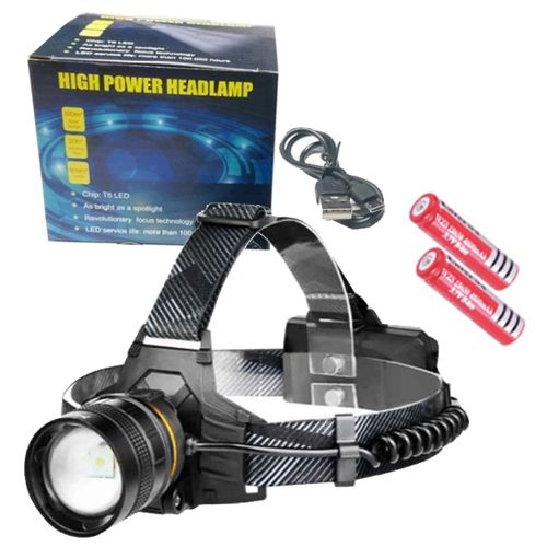 Ліхтар налобний BL-8076-2-GT100, 2x18650, zoom, ЗУ Type-C