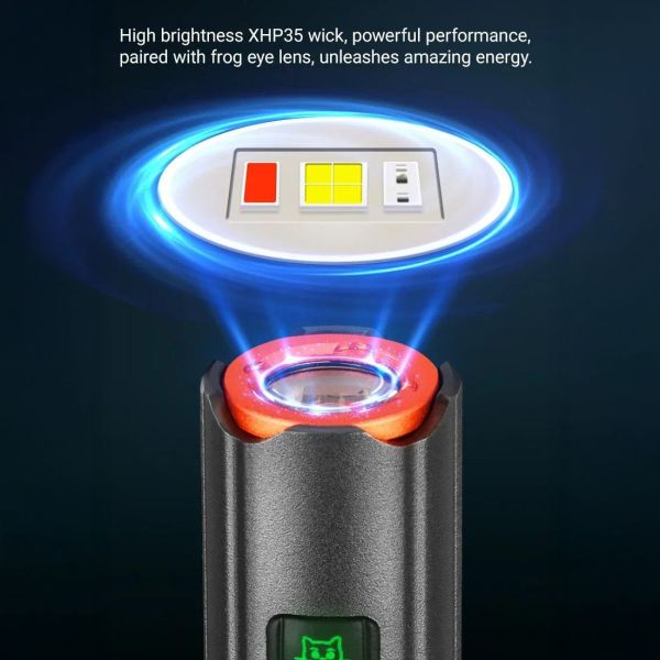 Тактичний ліхтарик YEMAO YM-M52, 1500LM, акумулятори 2x14500 (2x1200 mAh)