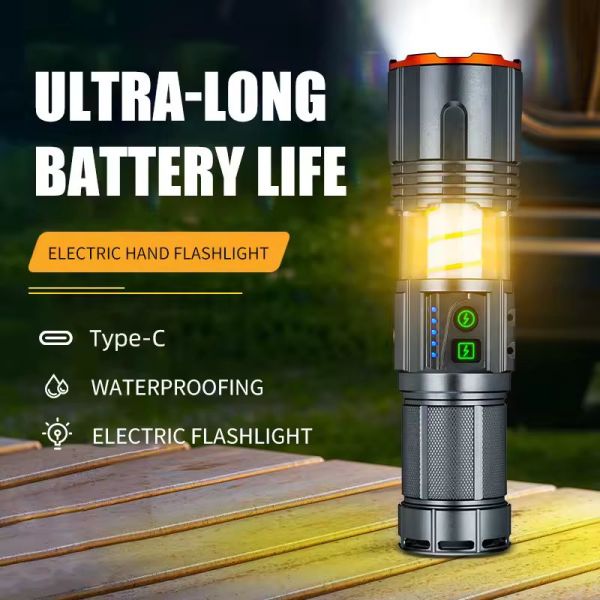 Тактичний ліхтар YEMAO YM-G520, 2500 LM, акумулятор 40700 (9000 mAh), функція лампи (COB)