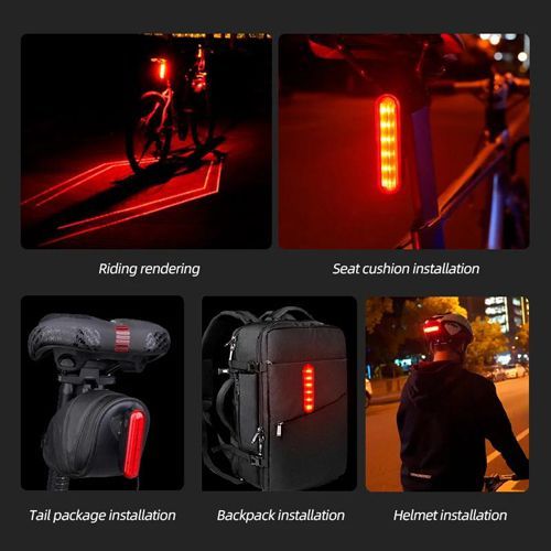 Велоліхтар LEADBIKE LD80-6LED з лазерною розміткою