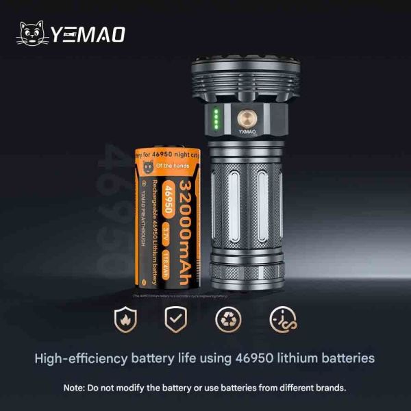 Ліхтар YEMAO YM-A820 8XHP — 46950, Type-C, потужний