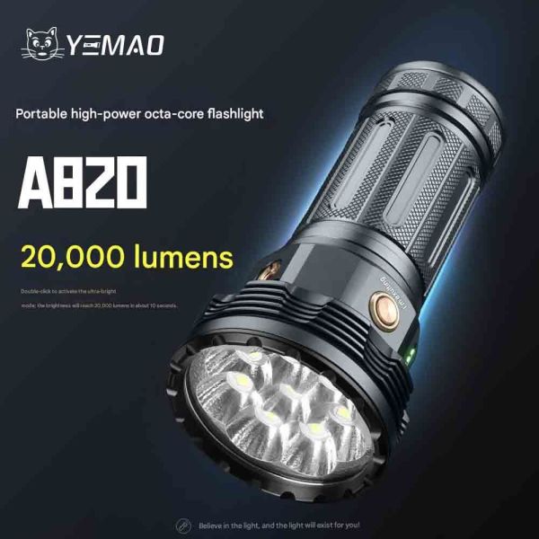 Ліхтар YEMAO YM-A820 8XHP — 46950, Type-C, потужний