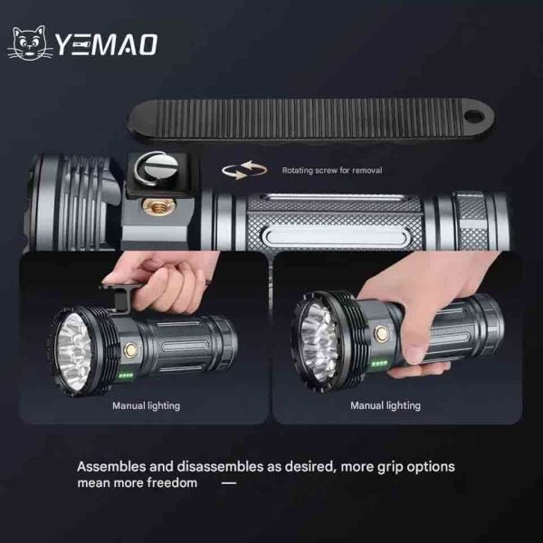 Ліхтар YEMAO YM-A820 8XHP — 46950, Type-C, потужний