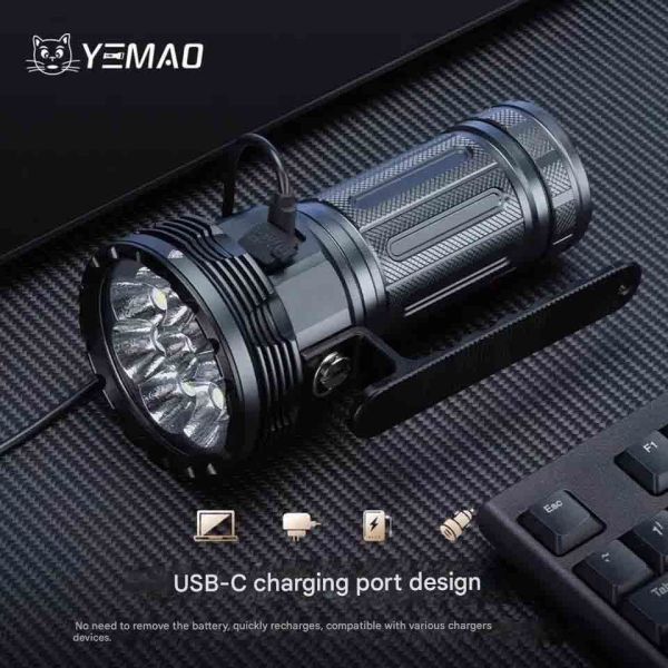 Ліхтар YEMAO YM-A820 8XHP — 46950, Type-C, потужний
