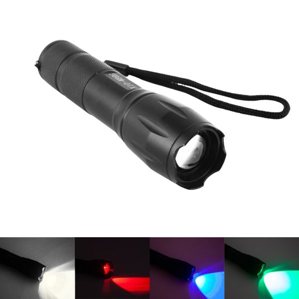 Ліхтар X10-4XPE LED (WHITE+RED+BLUE+GREEN)