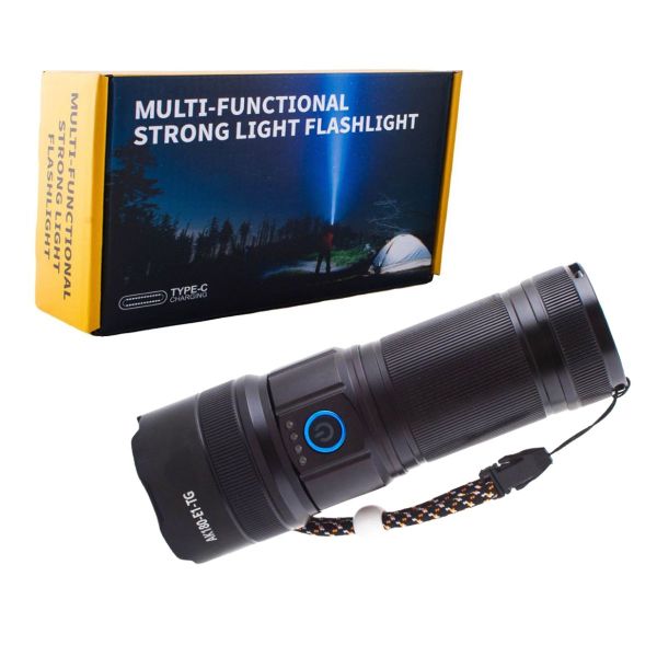 Ліхтар AK180 WHITE LASER LED PM30-TG, 1х38650, Power Bank, ЗУ Type-C, zoom, 5 фільтрів
