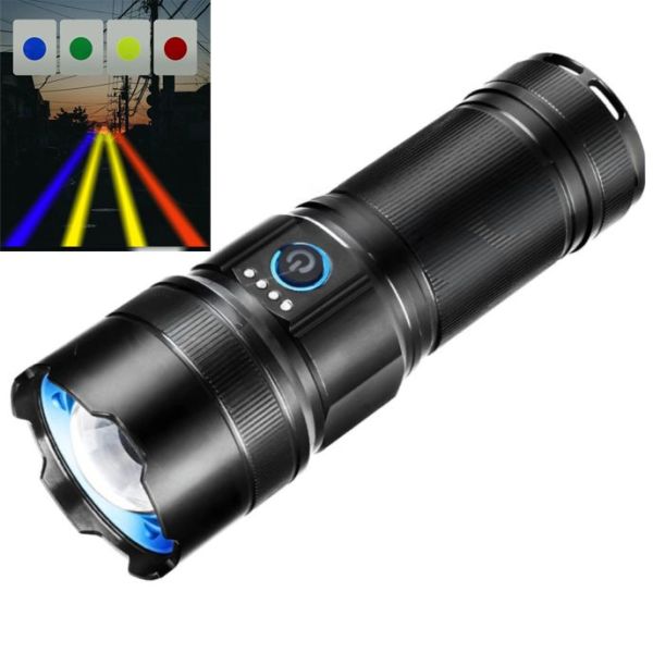 Ліхтар AK180 WHITE LASER LED PM30-TG, 1х38650, Power Bank, ЗУ Type-C, zoom, 5 фільтрів