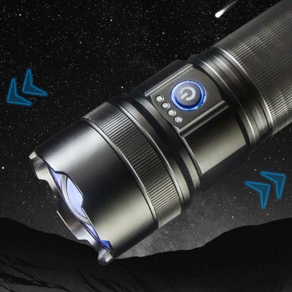 Ліхтар AK180 WHITE LASER LED PM30-TG, 1х38650, Power Bank, ЗУ Type-C, zoom, 5 фільтрів