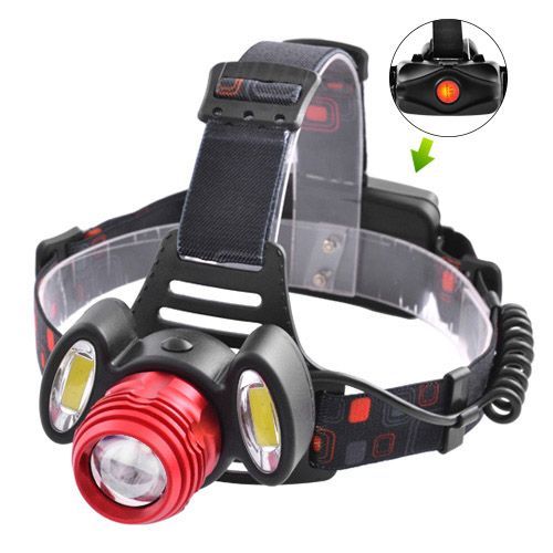 Ліхтар налобний Police 2117-T6+2COB, 2x18650, zoom, ЗУ microUSB