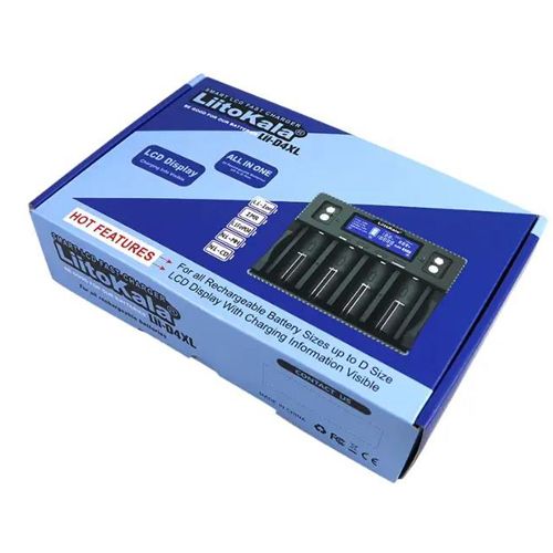 Зарядний пристрій LiitoKala Lii-D4XL, 4x21700/ 18650/ 26650/ 26700/ 32700/ AAA/ 9V