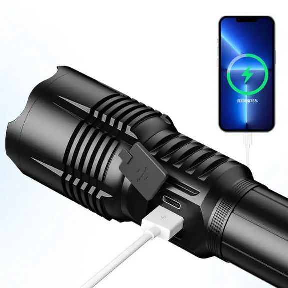 Ліхтар PLD-501 WHITE LASER LED PM10-TG, 1х26650, Power bank