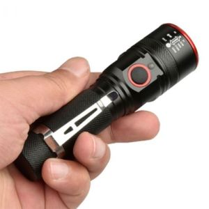 Ліхтар Bailong BL-736A-T6, 1х18650, затискач, zoom, ЗУ microUSB