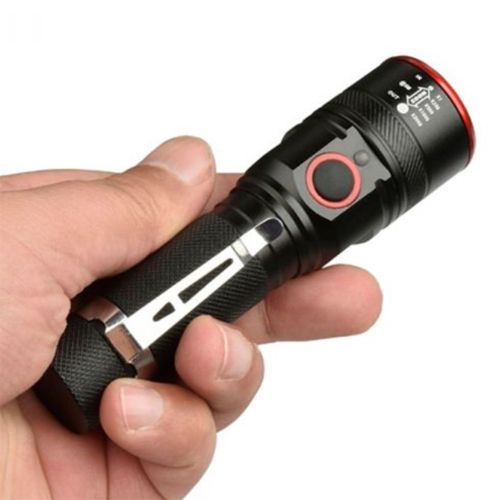 Ліхтар Bailong BL-736A-T6, 1х18650, затискач, zoom, ЗУ microUSB