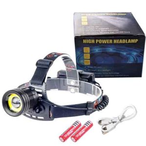 Ліхтар налобний BL-A19-GT200+COB, 2x18650, zoom, ЗУ microUSB