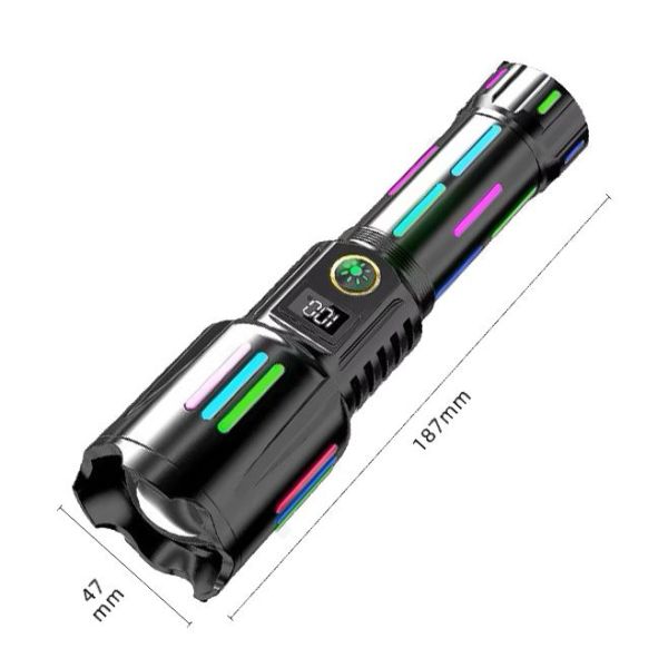 Ліхтар NIGHT VISION FLUORESCENCE W515-PM10-TG, індикація заряду, 1x26650, ЗП Type-C, zoom, Box