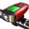 Велофара з комп'ютером, сигналом і сигналізацією AS0808-XPG+2LED(yellow)+2COB(red)