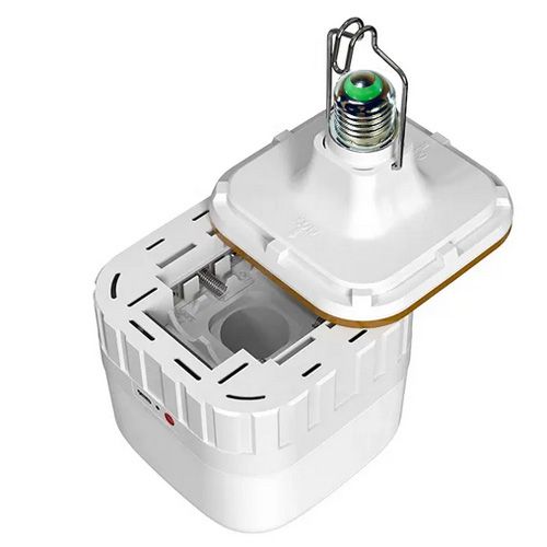 Світлодіодна LED лампочка з акумулятором FA-7936, 30W, E27, 2x18650/3×ААА, гачок, ЗУ Type-C