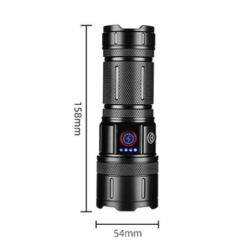 Ліхтар CB-B53-TG, 3х18650, power bank, індикація заряду, ЗУ Type-C, zoom