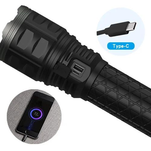 Ліхтар AK138-1 WHITE LASER LED PM60-TG, 8х18650, power bank, чохол, індикація заряду, ЗУ Type-C, zoom