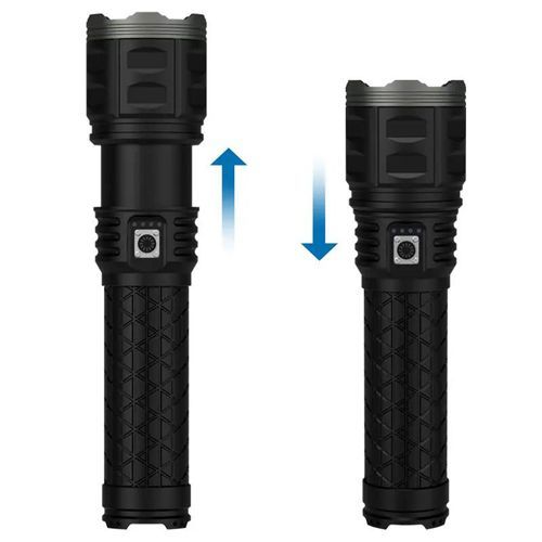 Ліхтар AK138-1 WHITE LASER LED PM60-TG, 8х18650, power bank, чохол, індикація заряду, ЗУ Type-C, zoom