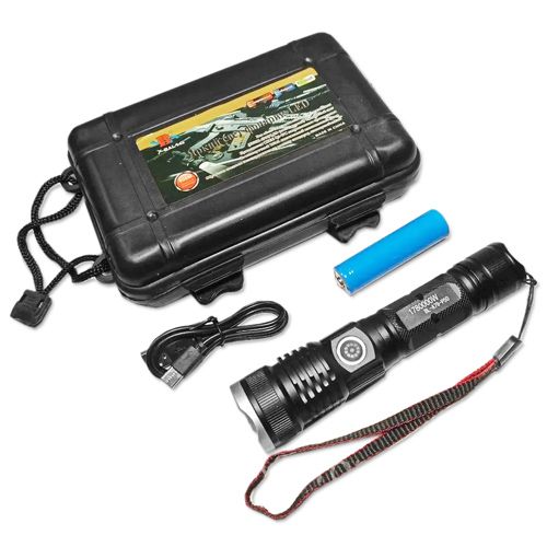 Ліхтар Bailong BL-A79-P50, 1x18650, zoom, ЗУ Type-C