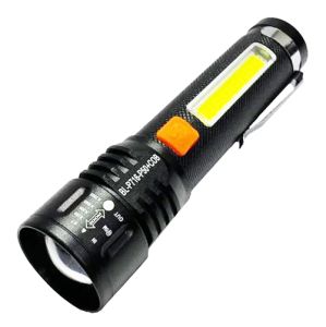 Ліхтар Bailong BL-P716-P50+COB (white+red), Li-Ion акумулятор, zoom, ЗУ Type-C