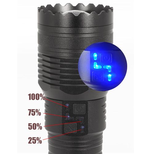 Ліхтарик ручний Police F808 PM60-TG, 8х18650, power bank, індекатор зарядки, ЗУ Type-C, zoom, Box
