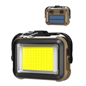 Ліхтар кемпінг TZD-01-COB(White+Yellow+Red+Blue)-PRO, Power Bank, Li-Ion акк., сонячна батарея, ЗП Type-C, магніт, гачок, Box