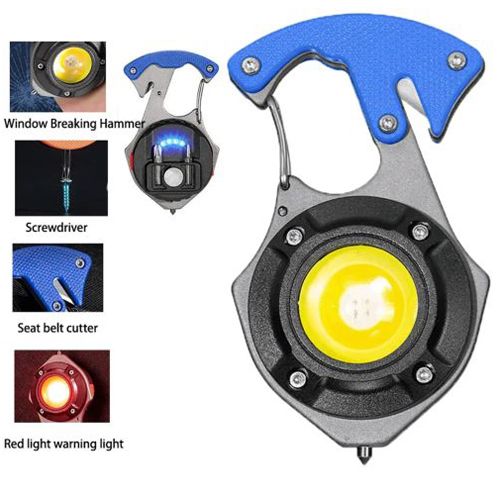 Ліхтар Брелок X-BALOG W5143-COB(white+yellow+red), multitool, Li-Ion акум., магніт, карабін, вукрутка, ЗП Type-C