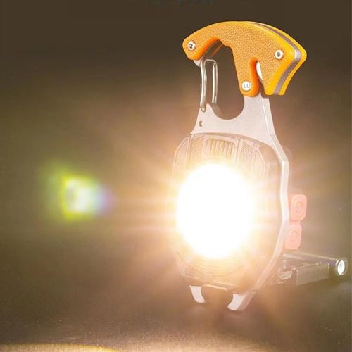 Ліхтар MULTIFUNCTIONAL W5147/LL-202-COB(white+yellow+red), multitool, Li-Ion акумулятор, магніт, карабін, викрутка, запальничка