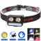 Ліхтар налобний 2069-XPG(white)+XPG(yellow)+5SMD(red), Motion Sensor, Li-Ion акумулятор, ЗУ Type-C