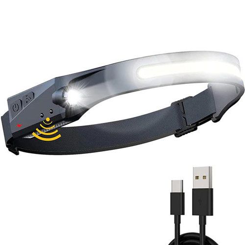 Ліхтар налобний BL-G28+LM+COB, Motion Sensor, Li-Ion акумулятор, ЗУ microUSB