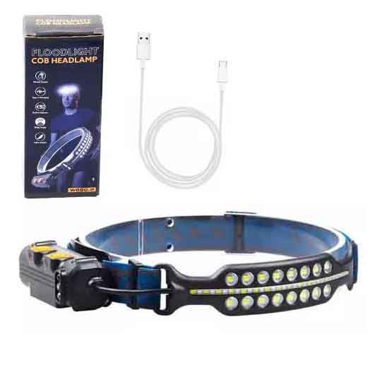 Ліхтар налобний BL-W690-2-SMD (white+red), Motion Sensor, Li-Ion акумулятор, ЗУ Type-C