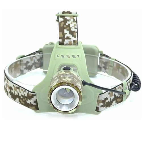 Ліхтарик налобний CH-002M-T6 камуфляж, 2х18650, signal light, zoom, ЗУ Type-C, Box