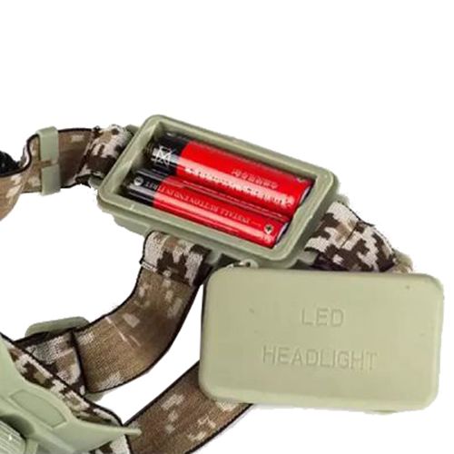 Ліхтарик налобний CH-002M-T6 камуфляж, 2х18650, signal light, zoom, ЗУ Type-C, Box