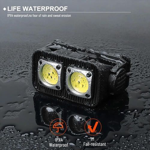 Ліхтар налобний K372-2COB(white+red), Motion Sensor, Li-Ion акумулятор, індикація заряду, ЗУ Type-C