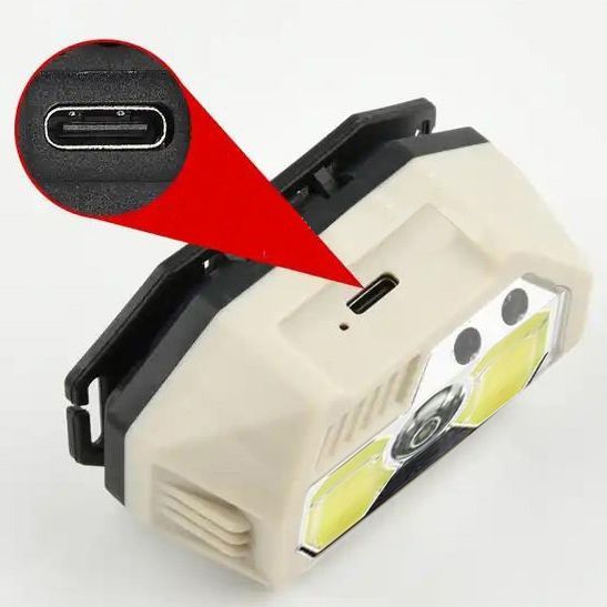 Ліхтар налобний SH-S31-XPE+COB(white+red) Type-C