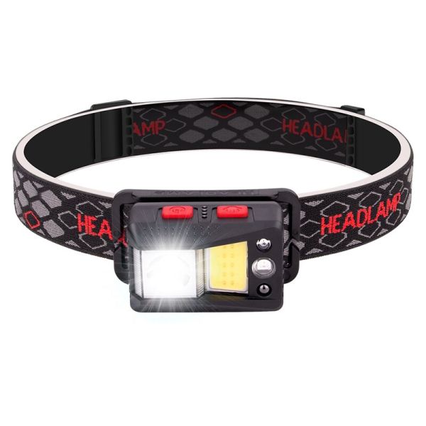 Ліхтар налобний SL09-1L2+COB+LED (Red+Green+Blue), ЗУ Type-C