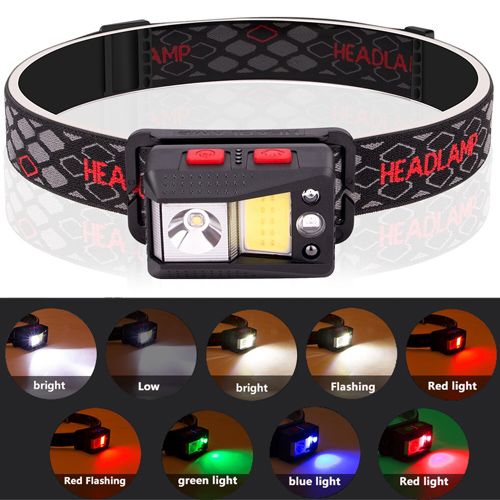 Ліхтар налобний SL09-1L2+COB+LED (Red+Green+Blue), ЗУ Type-C